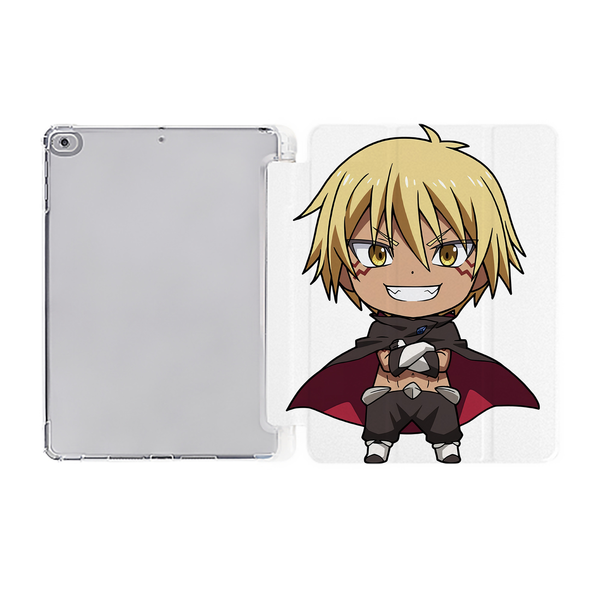 （画像用） 転スラ Regarding Reincarnated to Slime IPad ケース ペン収納付き 三つ折りスタンド PUレザー×シリコン 対応機種9.5/10.5/10.9インチ